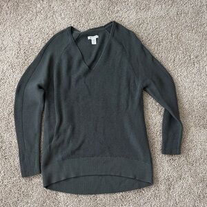 Athleta Charcoal V-Neck Sweater